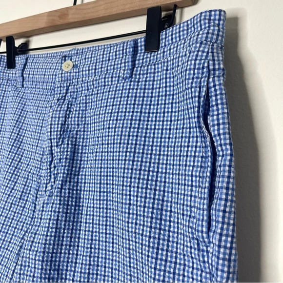 Vineyard Vines by Shep and Ian Club Shorts Size 33 Blue Plaid 6" Inseam - Picture 2 of 7